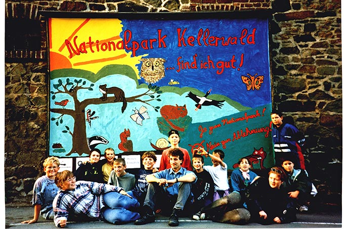 NABU-Plakatwand für den Nationalpark Kellerwald im Jahr 1997 - Foto: Mark Harthun